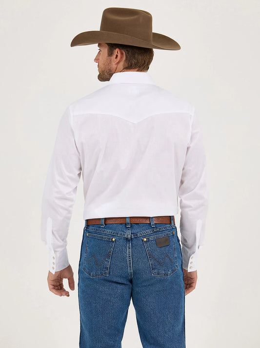 Wrangler® White Western Snap Shirt