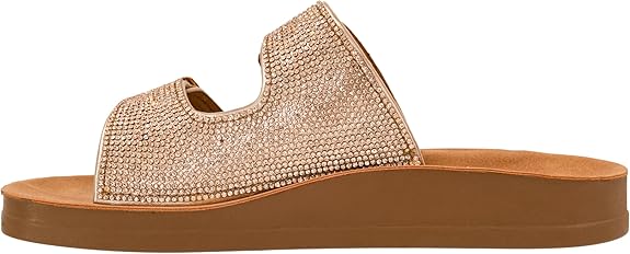 Corkys Rose Gold Lets Be Real Sandal