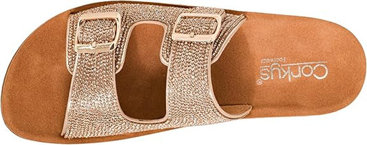Corkys Rose Gold Lets Be Real Sandal