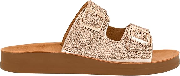 Corkys Rose Gold Lets Be Real Sandal