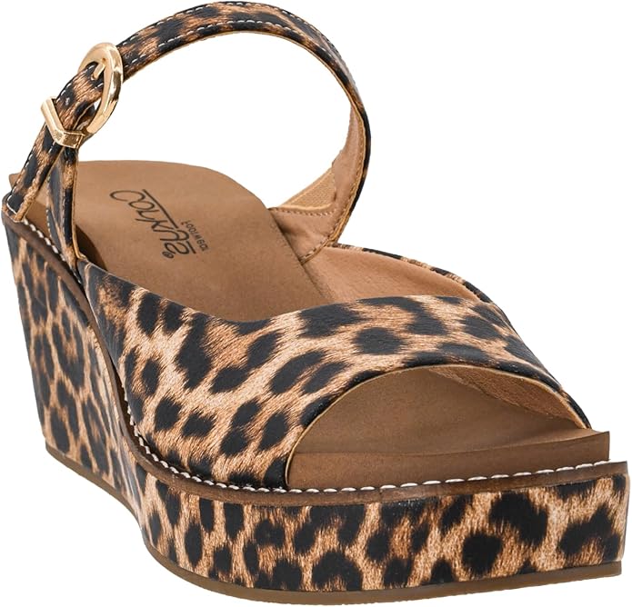 Corkys Treat Yourself Slip on Wedge in Leopard