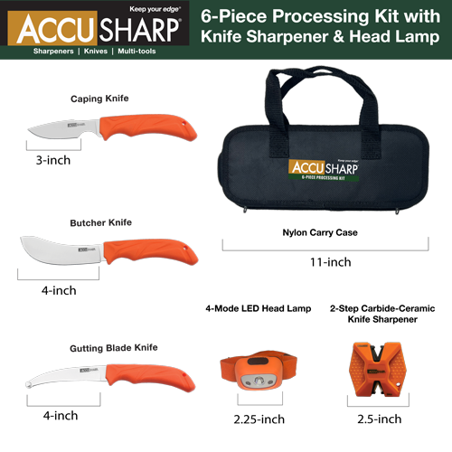 AccuSharp 6-Piece Processing Kit