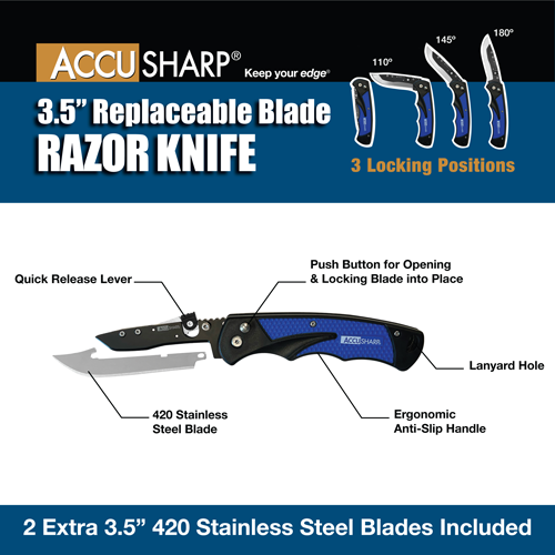 AccuSharp Replaceable Blade Razor Knife