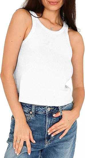 Dear John Tamia White Cropped Tank