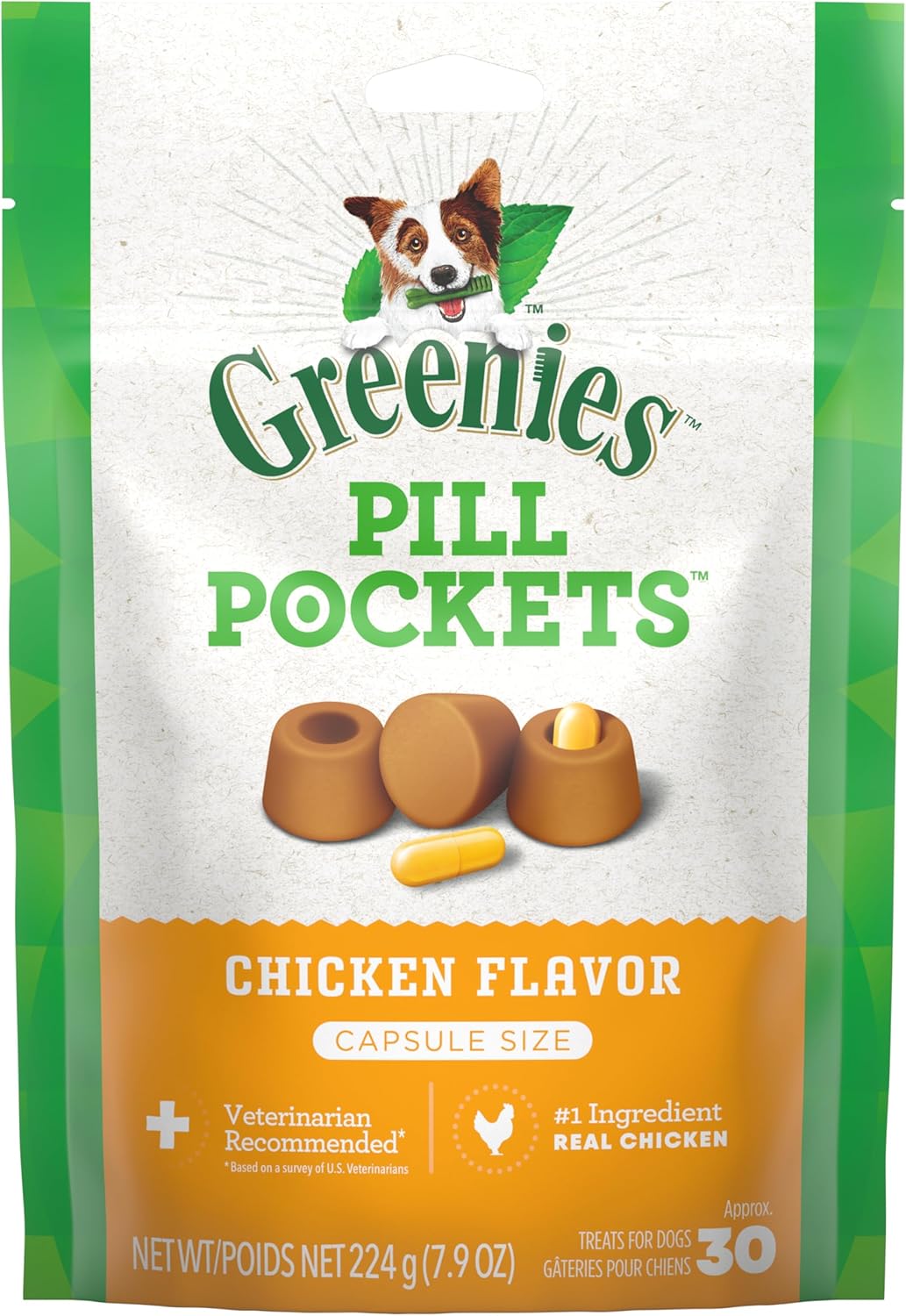 Greenies Pill Pockets Dog Treats in Chicken Flavor