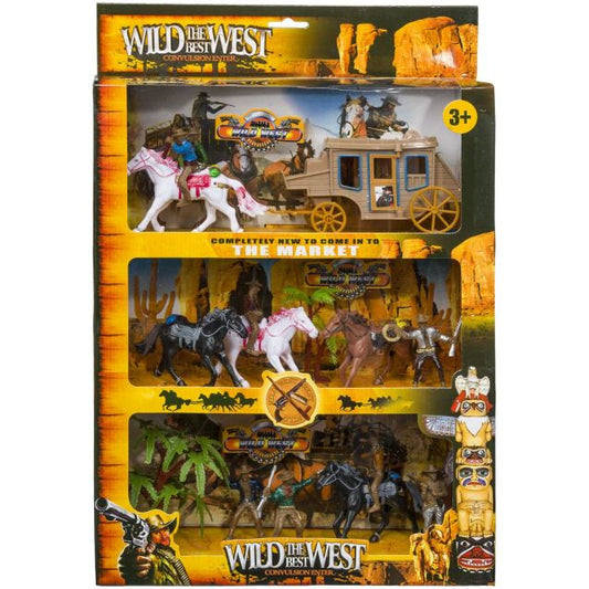 Tough1 16 Piece Wild West Stage Coach Toy