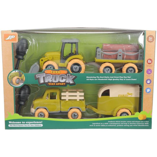 Tough1 Toy Truck & Tractor Set