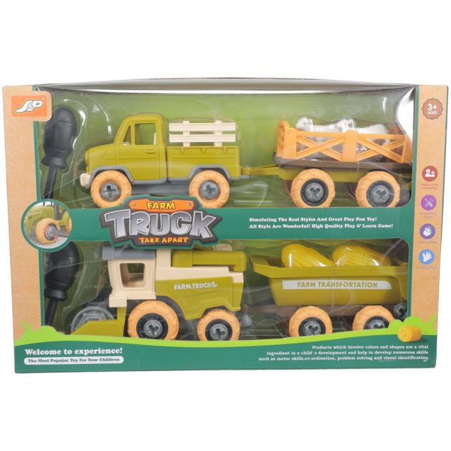 Tough1 Toy Truck & Combine Set