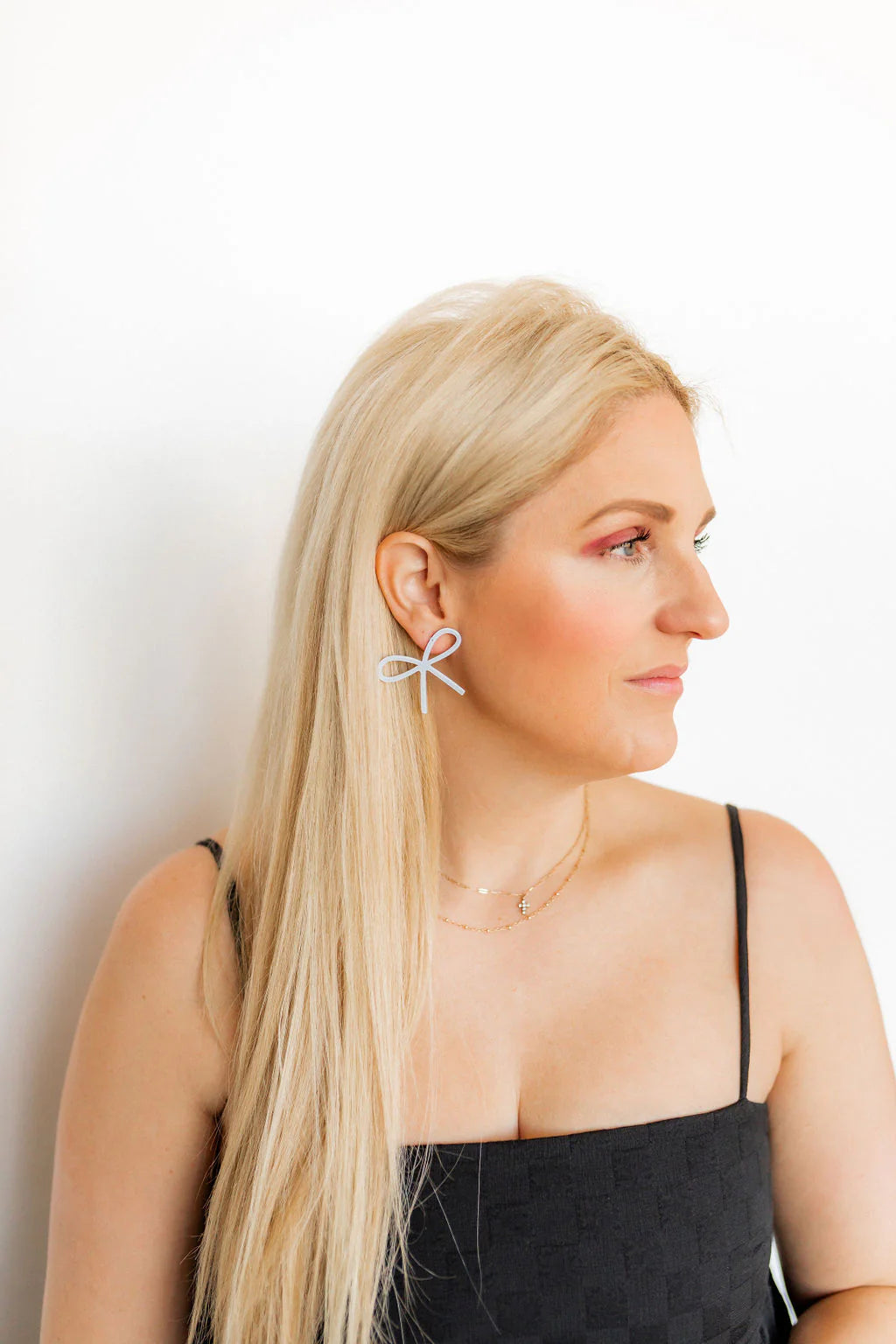 Linny Co Lola Baby Blue Bow Earrings