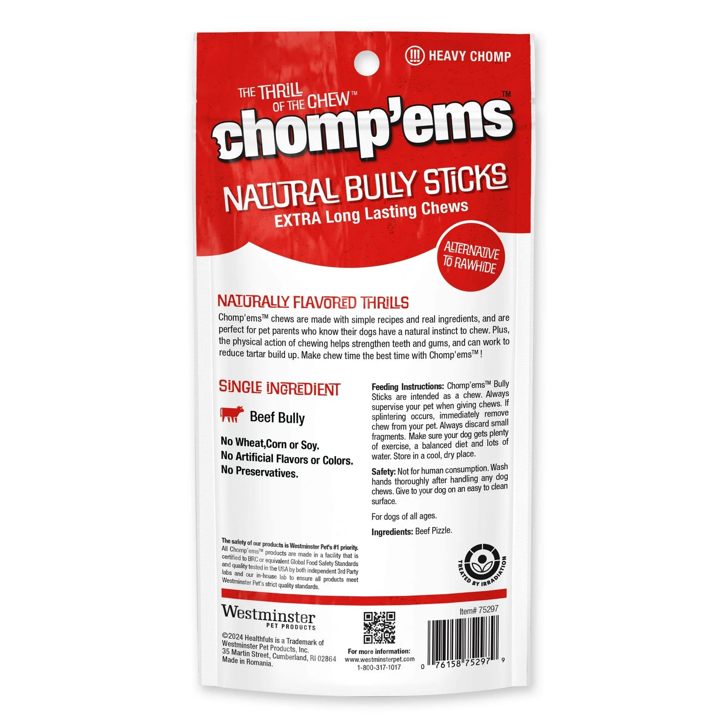 Chomp 'ems Natural Bully Sticks