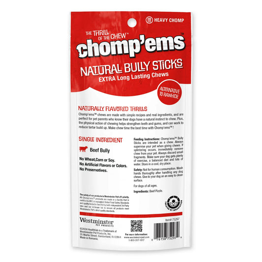 Chomp 'ems Natural Bully Sticks