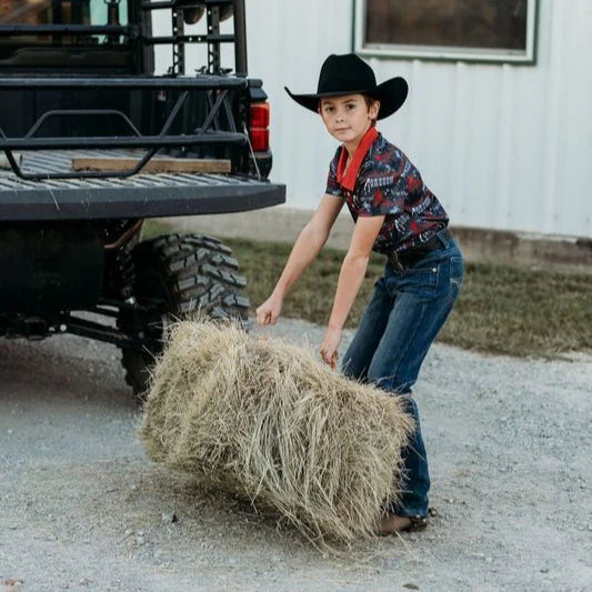 Shea Baby Rodeo Road Black Polo Kid