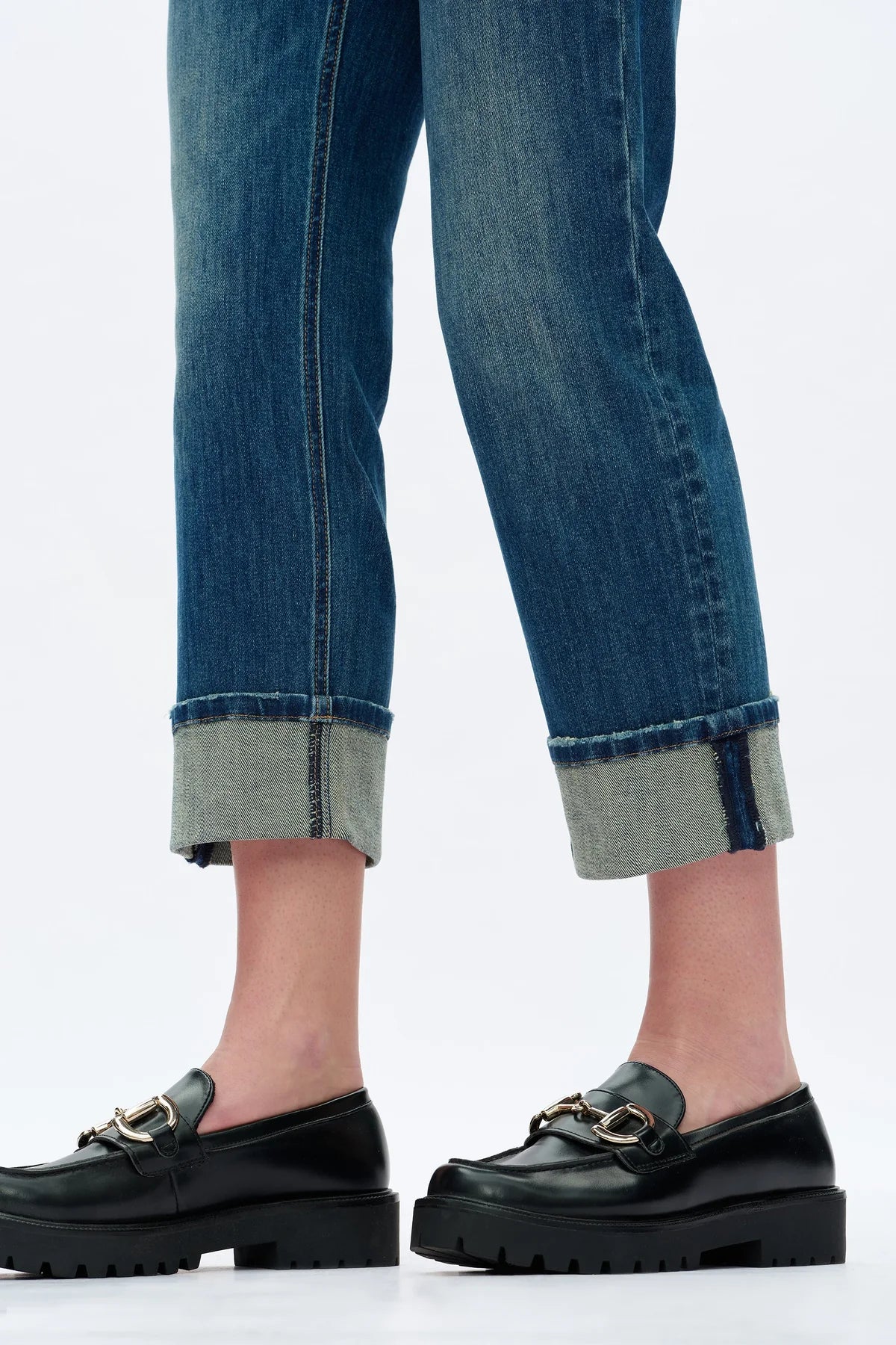 Bayeas Low Rise Straight Leg Jeans in Retro Dark Blue