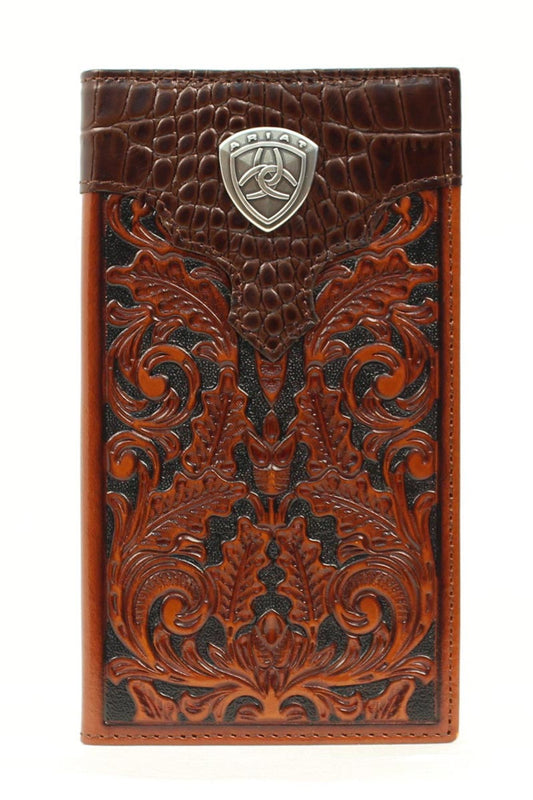 Ariat Oak Embossed Design Rodeo Wallet