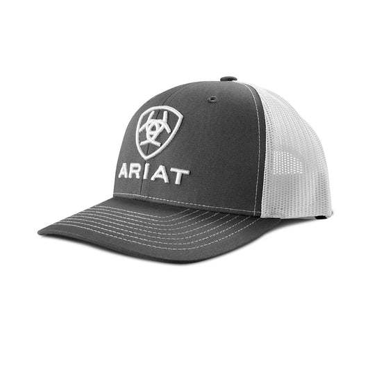 Ariat Youth Grey Embroidered Logo Snapback Cap