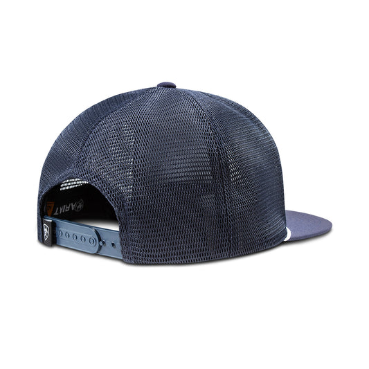 Ariat Navy Raised Embroidered with Brim Rope Snapback Cap