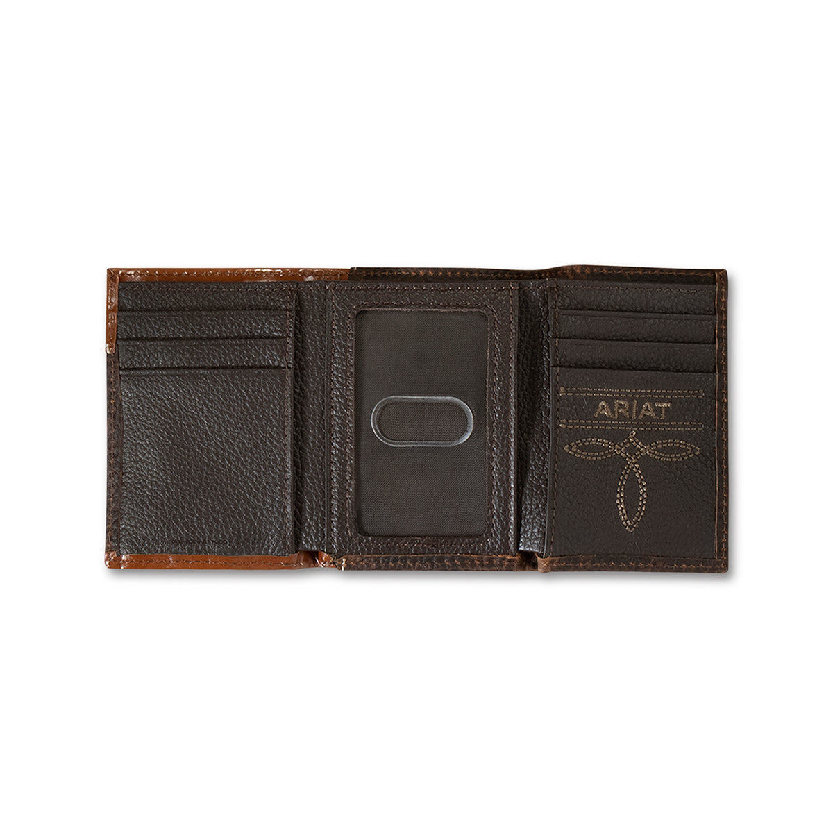 Ariat Woven Southwestern Brown Trifold Wallet