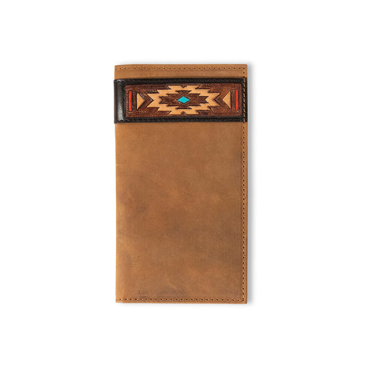 Ariat Aged Bark Southwestern Rodeo Style Wallet