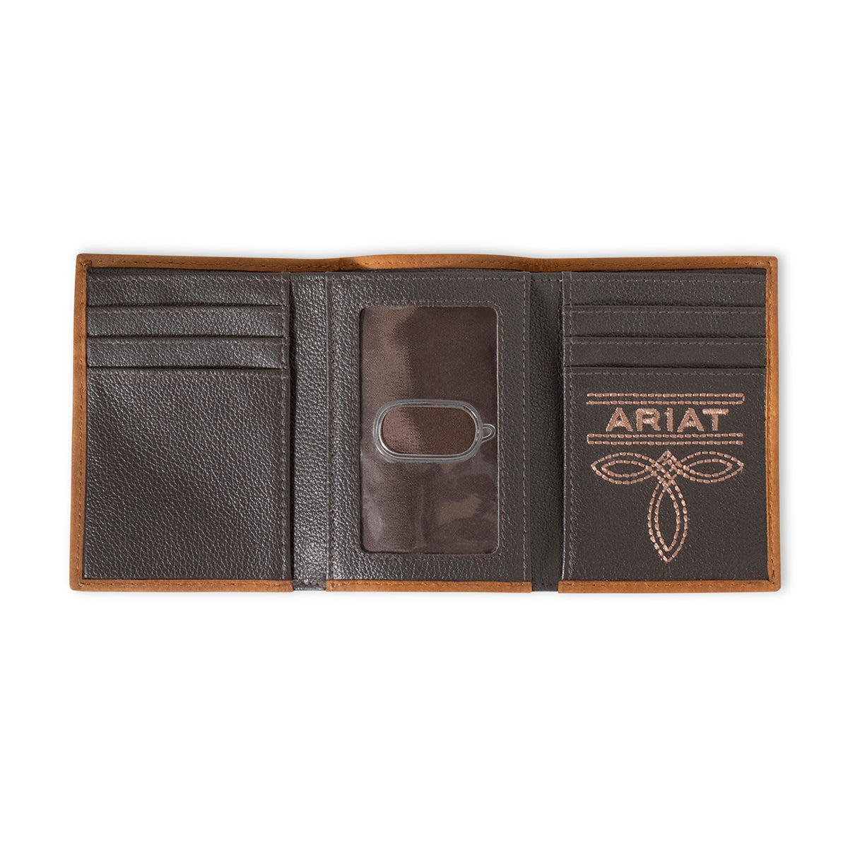 Ariat Aged Southwestern Bark Trifold Style Wallet
