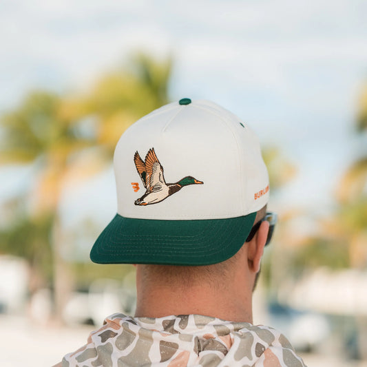 Burlebo Flying Duck Cap in Cream & Green