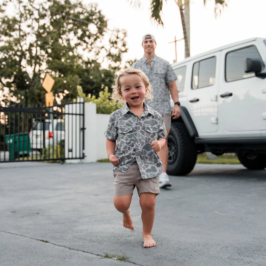 Burlebo Youth Performance Western Shirt in Classic Deer Camo