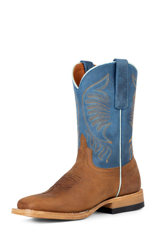 Anderson Bean Kid's Dark Brown and Blue Barcelona Boot