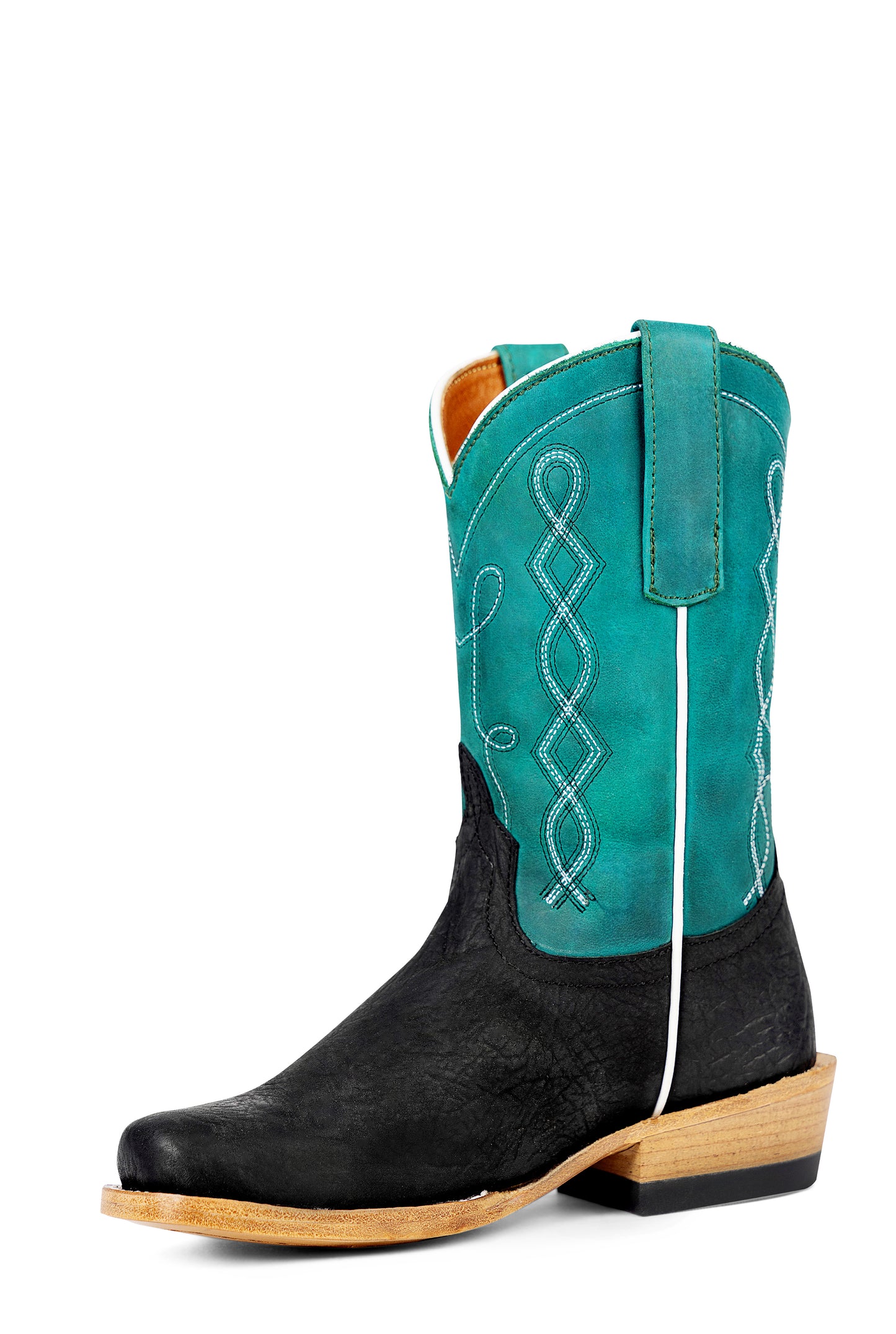 Anderson Bean Kids Black Oiled and Sea Foam Boot