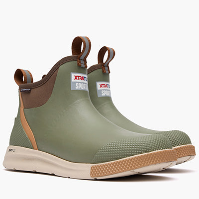 XTRATUF Men's 6-inch Ankle Deck Boot Sport in Olive