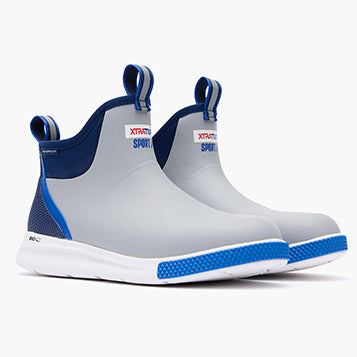 XTRATUF Men's Tailgate 6" Ankle Deck Boot Sport in Gray