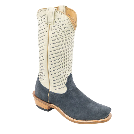 Fenoglio Cream and Navy Roughout Boot