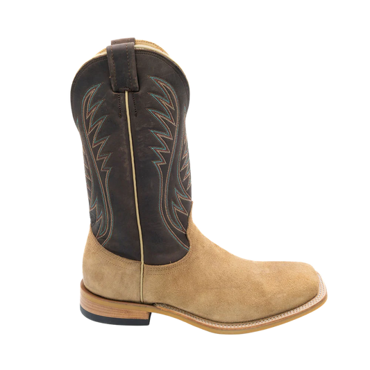 Fenoglio Tan Victoria Roughout with Brown Mexkite Cowboy Boot