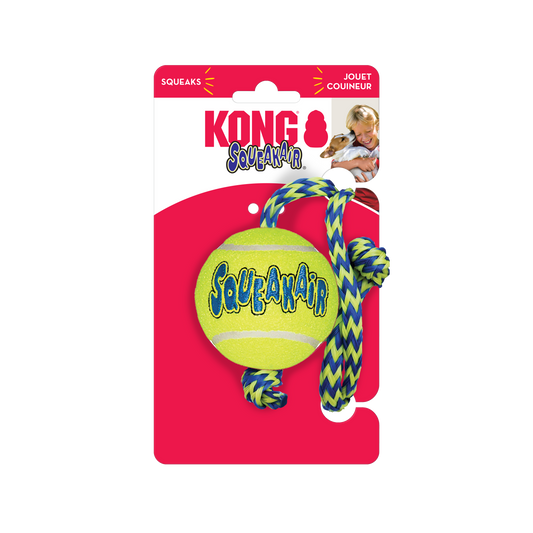 KONG SqueakAir® Ball with Rope