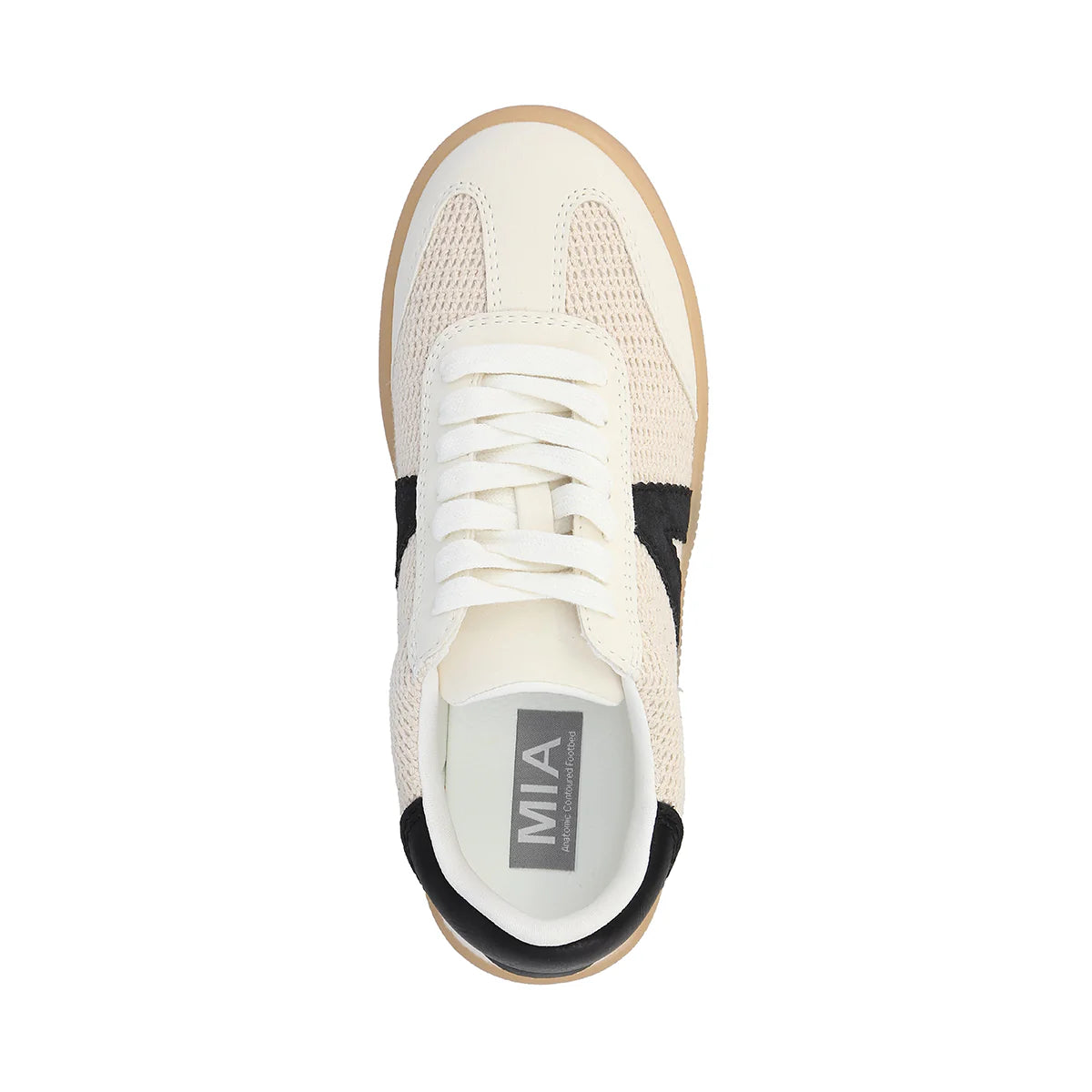 Mia Shoes Axel Sneaker in Beige & Black