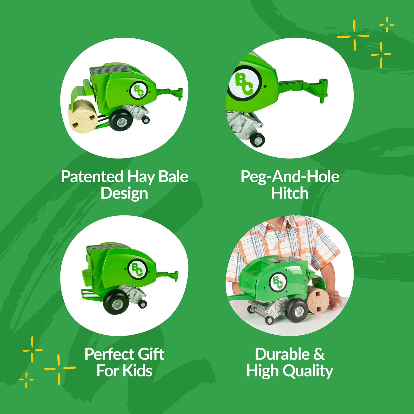 Big Country Green Round Baler