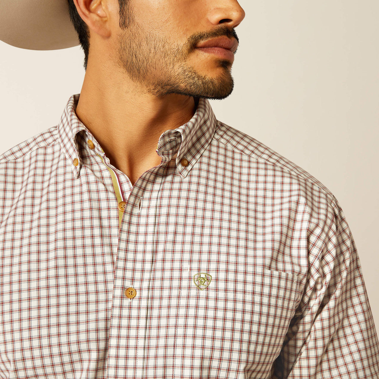 Ariat Off White Pro Series Sultan Classic Fit Long Sleeve Shirt