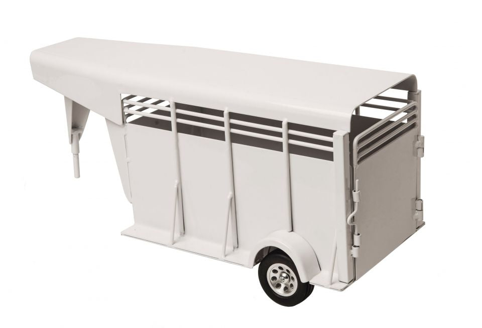 Little Buster Toys Gooseneck Stock Trailer White