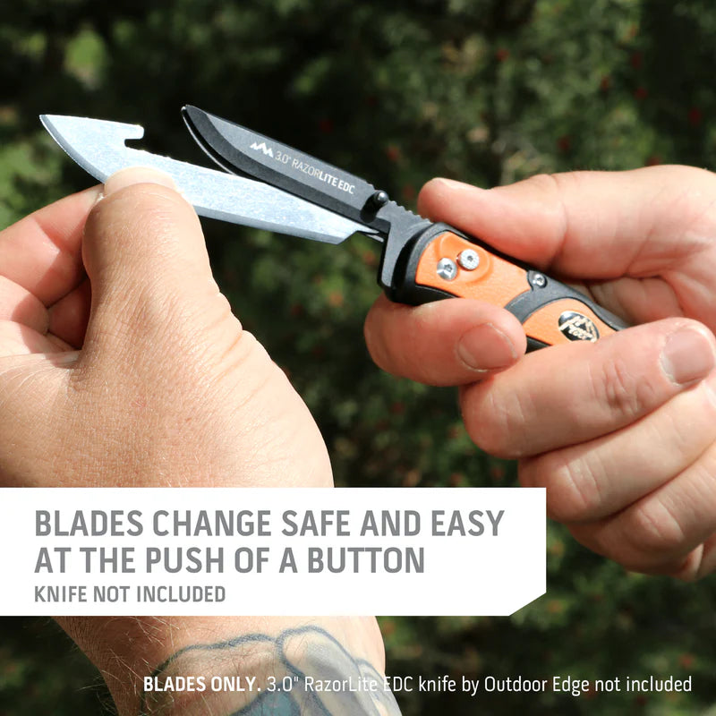 Outdoor Edge 3.0" Drop Point Blades - 6 Pack