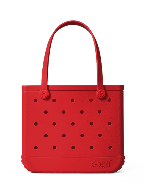 Red Bogg tote bag with on a white background