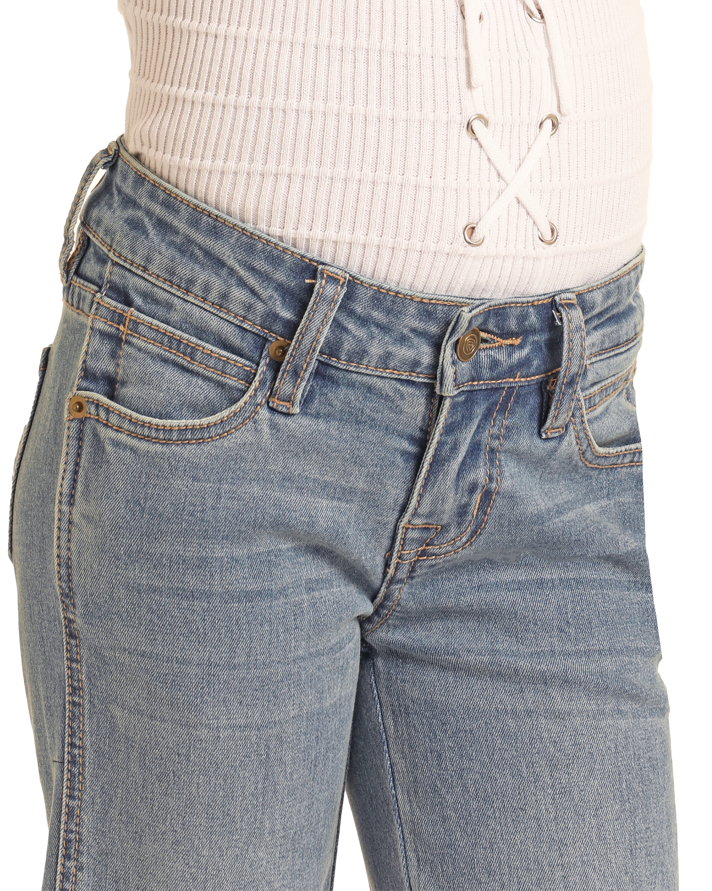 Rock & Roll Girl's Front Pocket Detail Trouser Jean