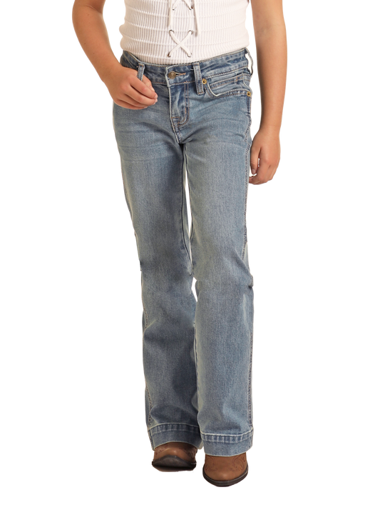 Rock & Roll Girl's Front Pocket Detail Trouser Jean