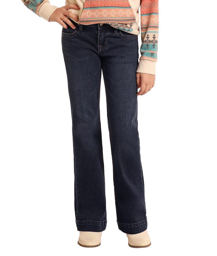 Rock & Roll Denim Girls' Extra Stretch Rope Stitch Trouser Jeans
