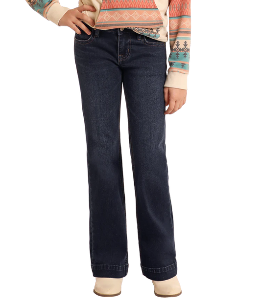 Rock & Roll Denim Girls' Extra Stretch Rope Stitch Trouser Jeans