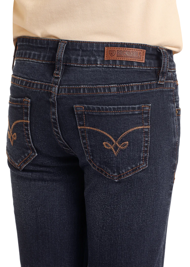 Rock & Roll Denim Girls' Extra Stretch Rope Stitch Trouser Jeans
