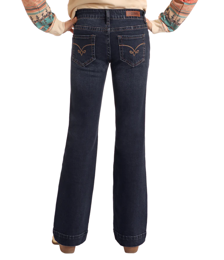 Rock & Roll Denim Girls' Extra Stretch Rope Stitch Trouser Jeans