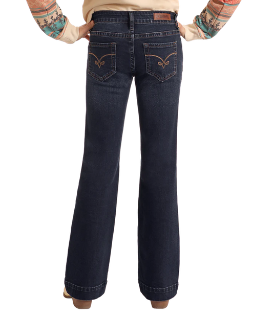 Rock & Roll Denim Girls' Extra Stretch Rope Stitch Trouser Jeans