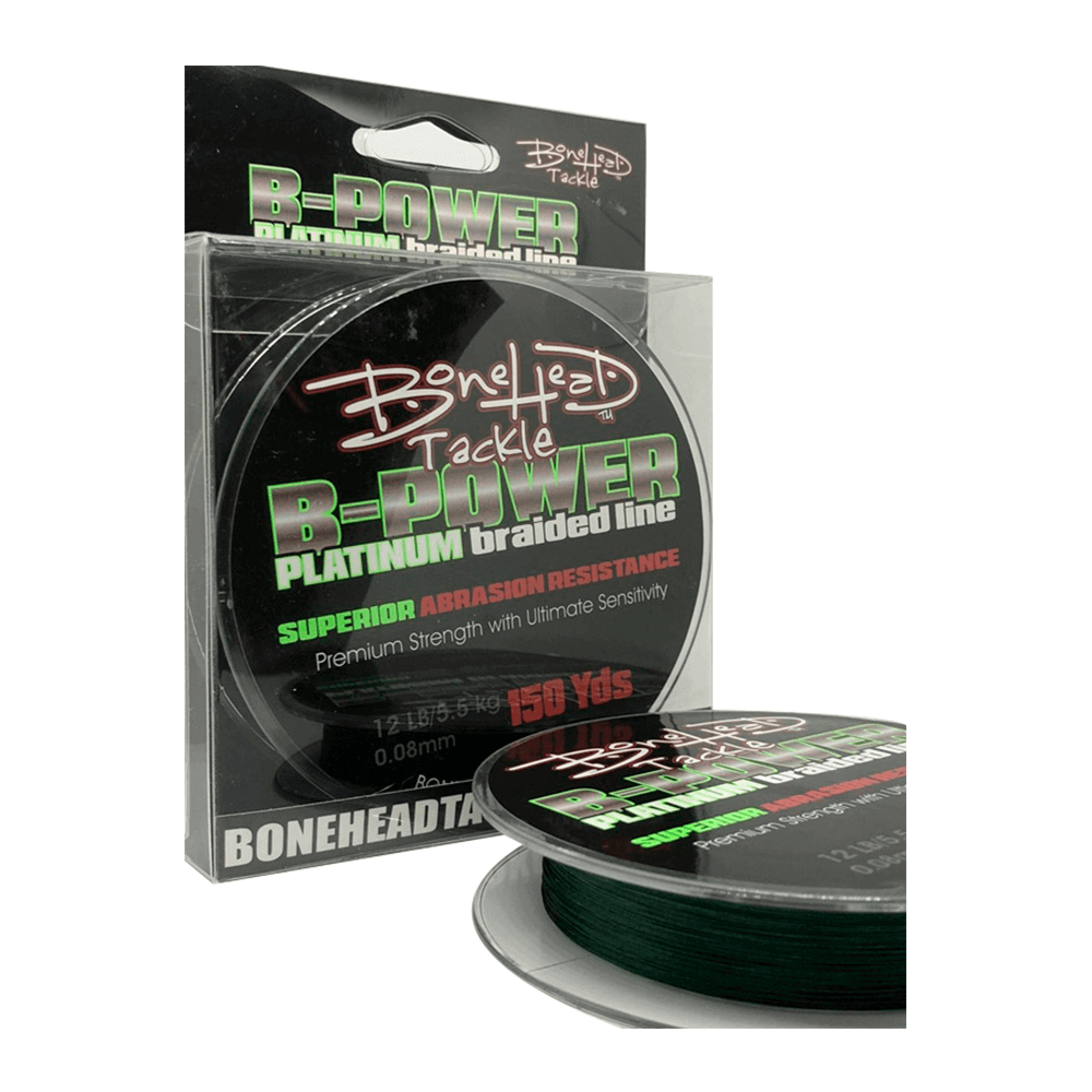 BoneHead Tackle Platinum Braided Fishing Line- Moss Green