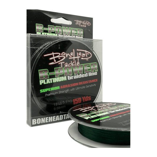 BoneHead Tackle Platinum Braided Fishing Line- Moss Green