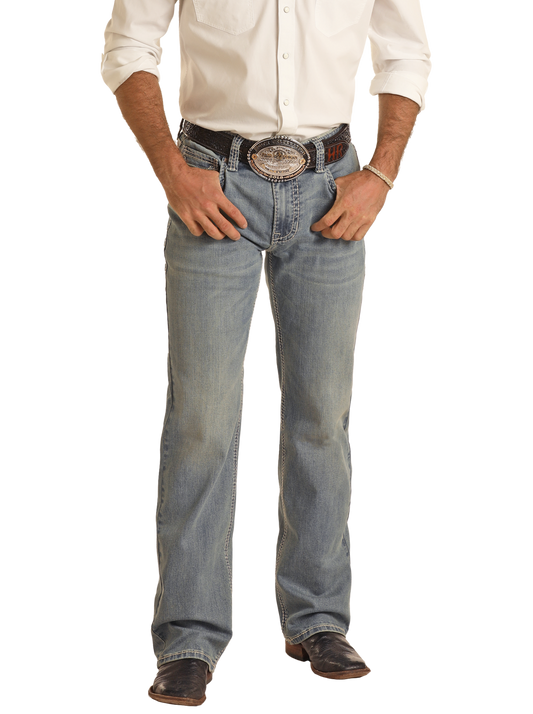 Rock and Roll Denim Light Vintage Straight Bootcut Jeans