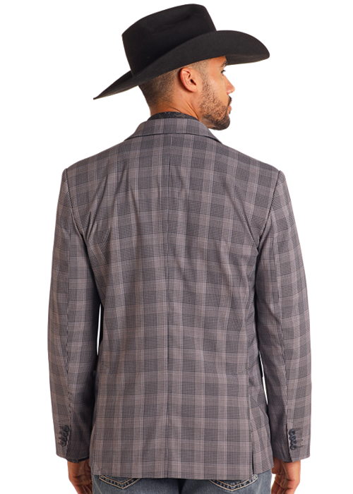 Rock & Roll Men's Indigo Plaid Sports Coat