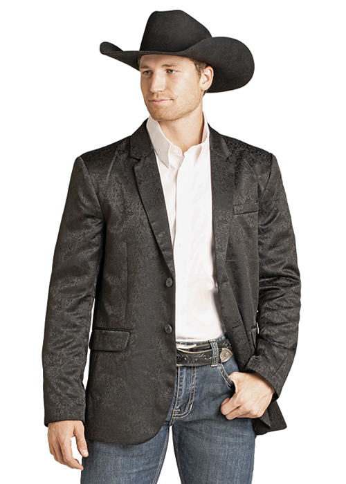 Rock & Roll Black Paisley Jacquard Sport Coat
